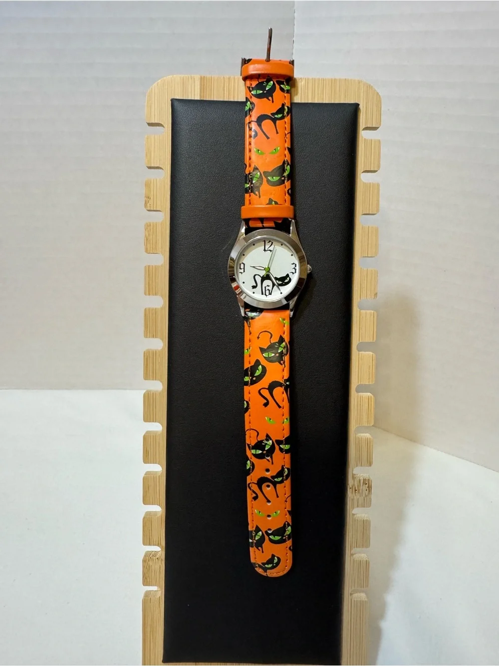 Avon Orange Black Cat Halloween Watch